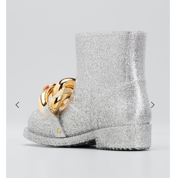 JW ANDERSON chain embellished silver rain boots size 41 - Picture 3 of 7